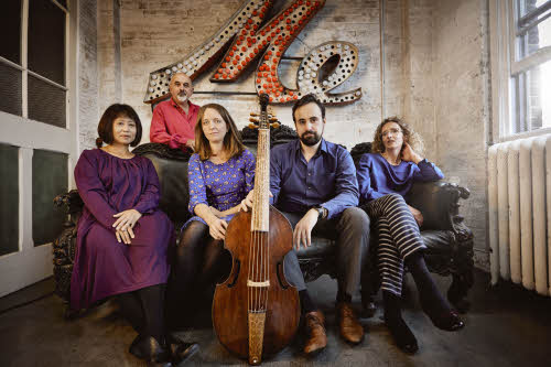 Five members of Fretwork, mostly seated.
